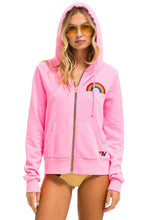 Cargar imagen en el visor de la galería, RAINBOW EMBROIDERY HOODIE - NEON PINK Hoodie Aviator Nation