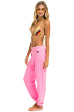 Cargar imagen en el visor de la galería, RAINBOW EMBROIDERY SWEATPANTS - NEON PINK Women&#39;s Sweatpants Aviator Nation