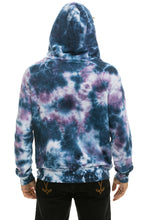 Carregar imagem no visualizador da galeria, RELAXED HAND DYED ZIP HOODIE - TIE DYE BLUE PURPLE Hoodie Aviator Nation