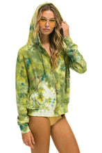 Cargar imagen en el visor de la galería, RELAXED HAND DYED ZIP HOODIE - TIE DYE GREEN YELLOW Hoodie Aviator Nation