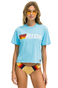 RIDE LOGO BOYFRIEND TEE - SKY Boyfriend Tee Aviator Nation