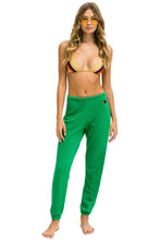 Cargar imagen en el visor de la galería, RIDE LOGO WHITE SWEATPANTS - KELLY GREEN Women&#39;s Sweatpants Aviator Nation