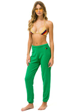 Cargar imagen en el visor de la galería, RIDE LOGO WHITE SWEATPANTS - KELLY GREEN Women&#39;s Sweatpants Aviator Nation