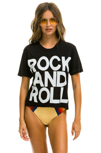 ROCK AND ROLL BOYFRIEND TEE - BLACK Boyfriend Tee Aviator Nation