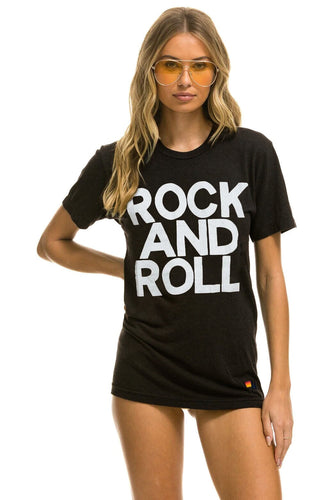 ROCK AND ROLL TEE - BLACK Tees Aviator Nation