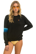 Carregar imagem no visualizador da galeria, RUGBY CREW SWEATSHIRT - BLACK // BLUE Sweatshirt Aviator Nation