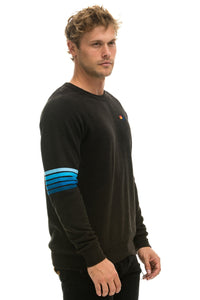RUGBY CREW SWEATSHIRT - BLACK // BLUE Sweatshirt Aviator Nation