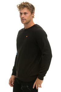 RUGBY CREW SWEATSHIRT - BLACK // BLUE Sweatshirt Aviator Nation