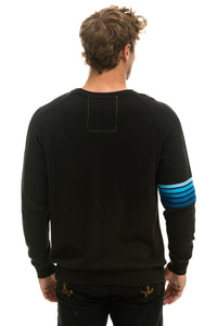 RUGBY CREW SWEATSHIRT - BLACK // BLUE Sweatshirt Aviator Nation