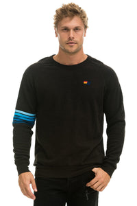 RUGBY CREW SWEATSHIRT - BLACK // BLUE Sweatshirt Aviator Nation