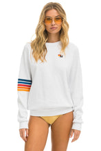 Load image into Gallery viewer, RUGBY STITCH SWEATSHIRT - WHITE 2 Sweatshirt Aviator Nation