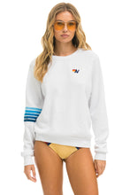 Carregar imagem no visualizador da galeria, RUGBY STITCH SWEATSHIRT - WHITE // BLUE Sweatshirt Aviator Nation