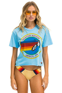 SIGNATURE BOYFRIEND TEE - SKY Boyfriend Tee Aviator Nation