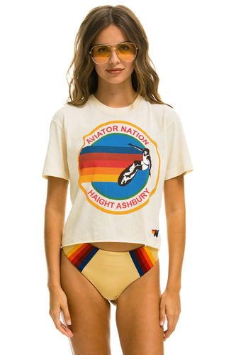 SIGNATURE HAIGHT ASHBURY BOYFRIEND TEE - VINTAGE WHITE Boyfriend Tee Aviator Nation
