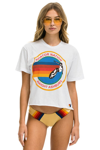 SIGNATURE HAIGHT ASHBURY BOYFRIEND TEE - WHITE Boyfriend Tee Aviator Nation