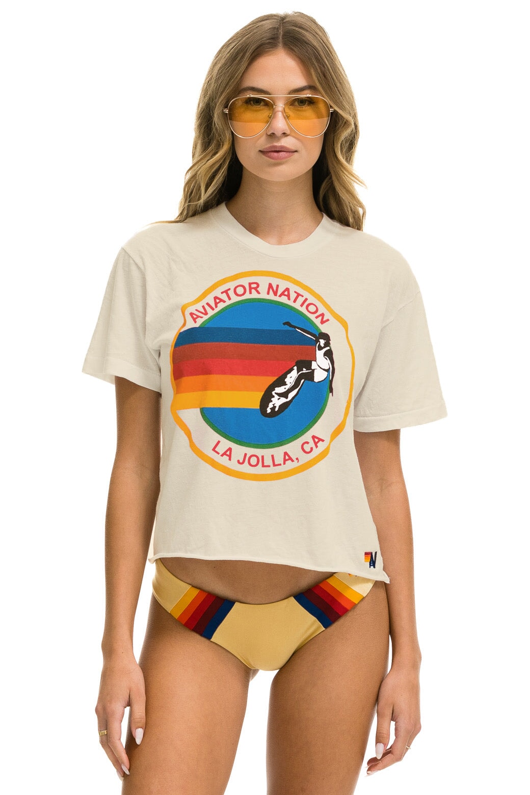 SIGNATURE LA JOLLA BOYFRIEND TEE - VINTAGE WHITE Boyfriend Tee Aviator Nation