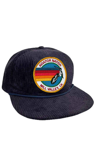 SIGNATURE MLVY - VINTAGE CORDUROY TRUCKER HATS Aviator Nation NAVY
