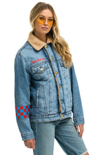 Carregar imagem no visualizador da galeria, SMALL STOKED BOLT SMILEY RANCH SHERPA DENIM JACKET - SUPER LIGHT Denim Jacket Aviator Nation