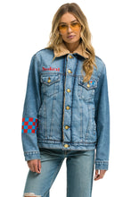 Carregar imagem no visualizador da galeria, SMALL STOKED BOLT SMILEY RANCH SHERPA DENIM JACKET - SUPER LIGHT Denim Jacket Aviator Nation