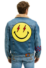 Carregar imagem no visualizador da galeria, SMALL STOKED BOLT SMILEY RANCH SHERPA DENIM JACKET - SUPER LIGHT Denim Jacket Aviator Nation