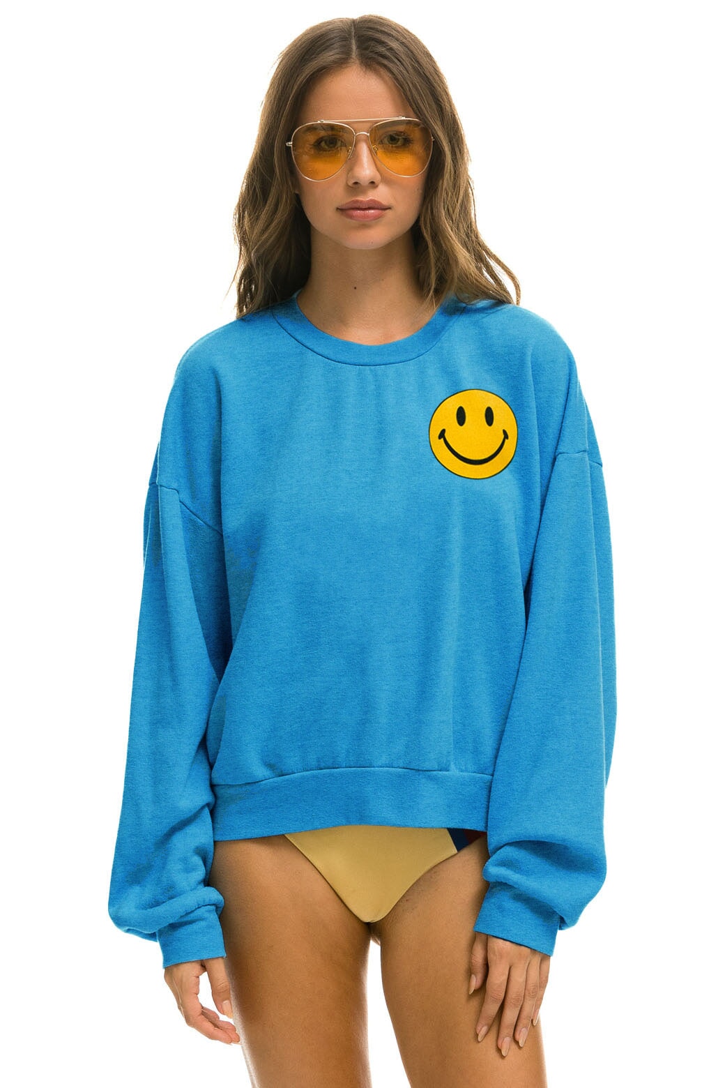 SMILEY 2 RELAXED SWEATSHIRT - OCEAN Sweatshirt Aviator Nation