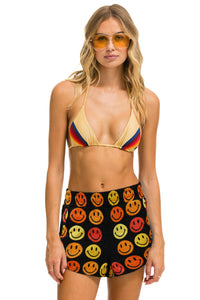 SMILEY BINGO WOMENS LOUNGER SHORT - BLACK Women's Lounger Shorts Aviator Nation