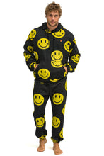 Last inn bildet i Galleri-visningsprogrammet, SMILEY REPEAT MENS SWEATPANTS - BLACK Men&#39;s Sweatpants Aviator Nation