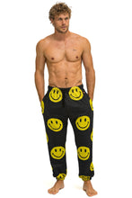Last inn bildet i Galleri-visningsprogrammet, SMILEY REPEAT MENS SWEATPANTS - BLACK Men&#39;s Sweatpants Aviator Nation