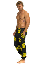 Last inn bildet i Galleri-visningsprogrammet, SMILEY REPEAT MENS SWEATPANTS - BLACK Men&#39;s Sweatpants Aviator Nation