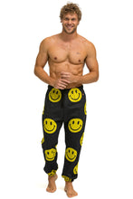 Last inn bildet i Galleri-visningsprogrammet, SMILEY REPEAT MENS SWEATPANTS - BLACK Men&#39;s Sweatpants Aviator Nation
