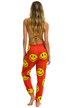 Last inn bildet i Galleri-visningsprogrammet, SMILEY REPEAT WOMENS SWEATPANTS - RED Women&#39;s Sweatpants Aviator Nation