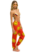Last inn bildet i Galleri-visningsprogrammet, SMILEY REPEAT WOMENS SWEATPANTS - RED Women&#39;s Sweatpants Aviator Nation