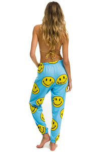 SMILEY REPEAT WOMENS SWEATPANTS - SKY Women's Sweatpants Aviator Nation