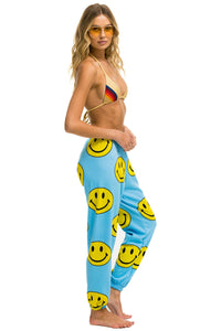 SMILEY REPEAT WOMENS SWEATPANTS - SKY Women's Sweatpants Aviator Nation