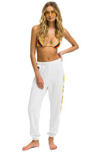 SMILEY SUNSET WOMENS SWEATPANTS - WHITE Women's Sweatpants Aviator Nation