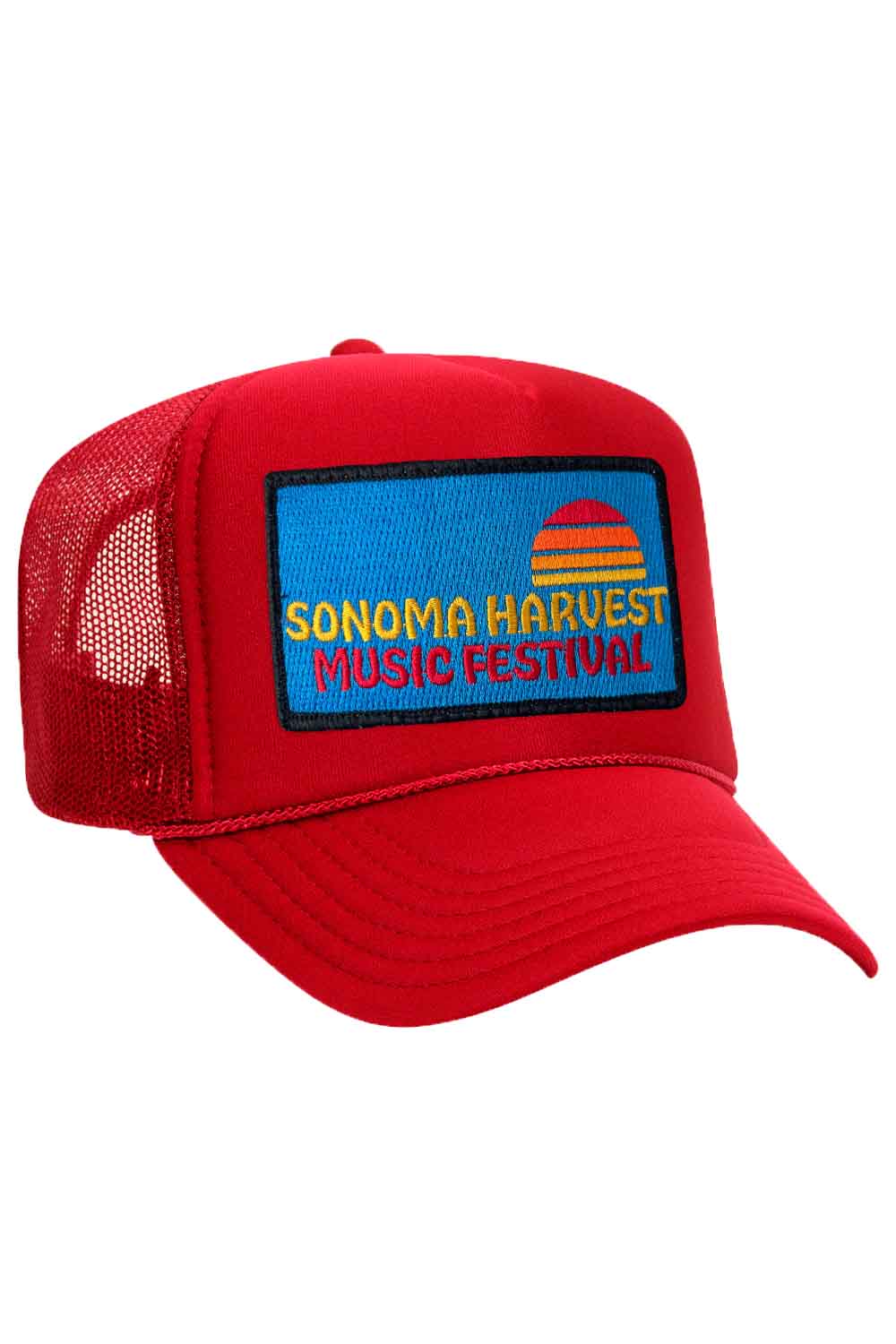 SONOMA HARVEST VINTAGE LOW RISE TRUCKER HAT HATS Aviator Nation OS RED