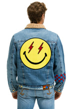 Carregar imagem no visualizador da galeria, STOKED BOLT SMILEY RANCH SHERPA DENIM JACKET- SUPER LIGHT Denim Jacket Aviator Nation
