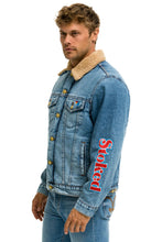 Carregar imagem no visualizador da galeria, STOKED BOLT SMILEY RANCH SHERPA DENIM JACKET- SUPER LIGHT Denim Jacket Aviator Nation