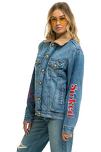 Carregar imagem no visualizador da galeria, STOKED BOLT SMILEY RANCH SHERPA DENIM JACKET- SUPER LIGHT Denim Jacket Aviator Nation