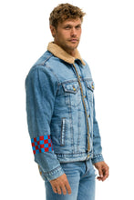 Carregar imagem no visualizador da galeria, STOKED BOLT SMILEY RANCH SHERPA DENIM JACKET- SUPER LIGHT Denim Jacket Aviator Nation