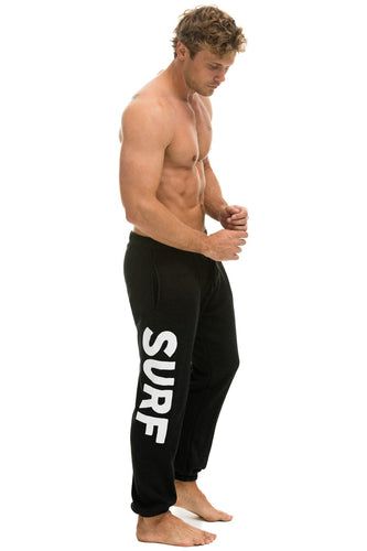 SURF MENS SWEATPANTS - BLACK Men's Sweatpants Aviator Nation