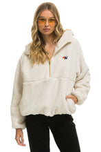 Load image into Gallery viewer, TEDDY APRES HOODED HALF ZIP JACKET - VINTAGE WHITE Women&#39;s Outerwear Aviator Nation