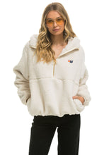 Load image into Gallery viewer, TEDDY APRES HOODED HALF ZIP JACKET - VINTAGE WHITE Women&#39;s Outerwear Aviator Nation