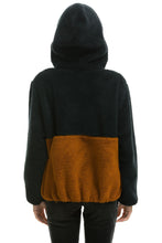 Last inn bildet i Galleri-visningsprogrammet, TEDDY UNISEX HOODED HALF ZIP COLOR BLOCK JACKET - BLACK Women&#39;s Outerwear Aviator Nation