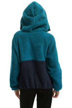 이미지를 갤러리 뷰어에 로드 , TEDDY UNISEX HOODED HALF ZIP COLOR BLOCK JACKET - CAPRI Unisex Outerwear Aviator Nation