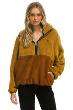 이미지를 갤러리 뷰어에 로드 , TEDDY UNISEX HOODED HALF ZIP COLOR BLOCK JACKET - HONEY Unisex Outerwear Aviator Nation