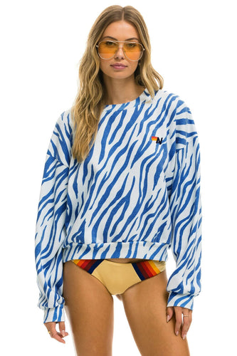 TIGER RELAXED FIT CREW SWEATSHIRT - BLUE TIGER Sweatshirt Aviator Nation