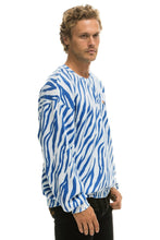 Load image into Gallery viewer, TIGER RELAXED FIT CREW SWEATSHIRT - BLUE TIGER Sweatshirt Aviator Nation