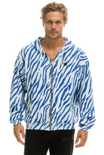 Carregar imagem no visualizador da galeria, TIGER RELAXED ZIP HOODIE WITH POCKETS - BLUE TIGER Hoodie Aviator Nation