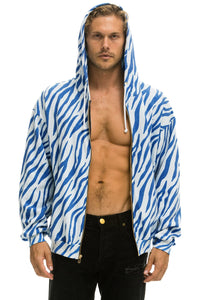TIGER RELAXED ZIP HOODIE WITH POCKETS - BLUE TIGER Hoodie Aviator Nation
